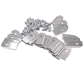 vhbw 30 x Replacement Blades Compatible with Greenworks Optimow 10, Optimow 15 Lawnmower - Replacement Blade Silver, Steel
