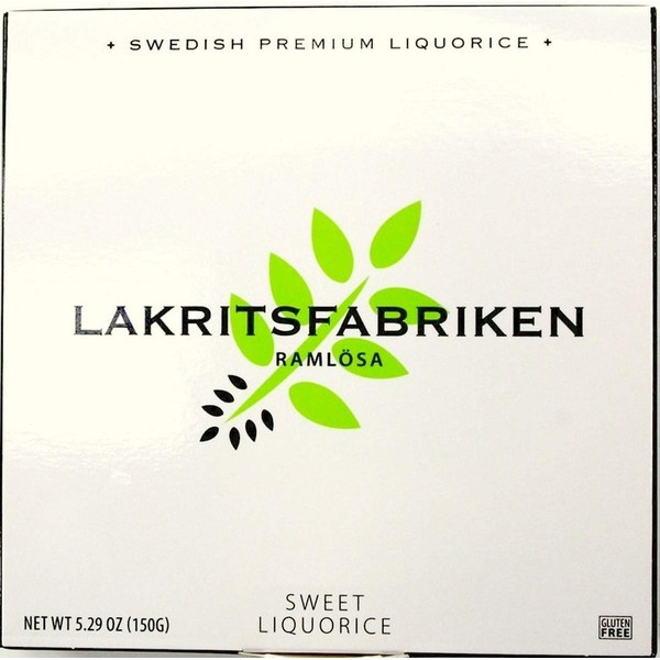 Lakritsfabriken Swedish Premium Licorice Sweet Liquorice 5.29-ounce (150 gram) Candy
