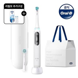 Oral-B iO6 White Electric Toothbrush + 2 Exclusive Replacement Heads / Oral-B 오랄비 전동칫솔 iO6 화이트 + 전용리필모 2개