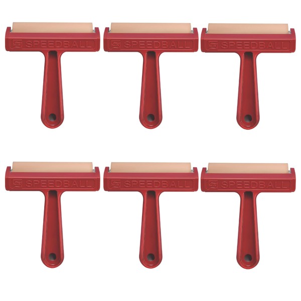 Speedball Pop-in Soft Rubber Brayer, 4" (6-Pack) – Roller Tool