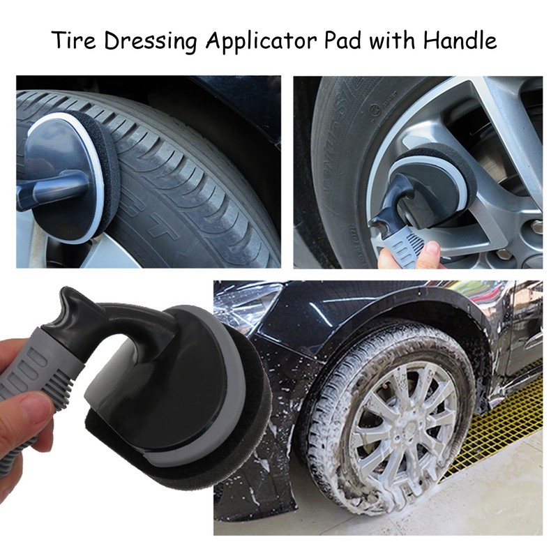Szehap Tire Shine Applicator, 2 Pack Tire Dressing Applicator Pad