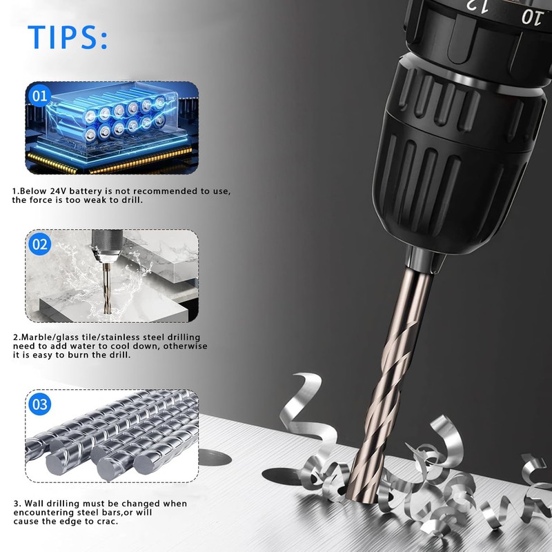 10PCS High-Strength Eccentric Twist Drill Bit,Four Flute Sawtooth Eccentric Drill