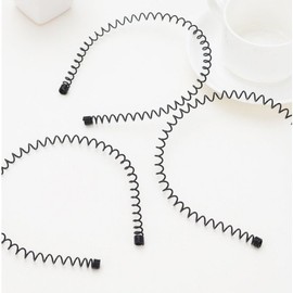 Thin basic spring wire headband face wash hair band face washing hair styling wire steel bangs swept back / 얇은 기본형 스프링 철사 머리띠 세안 헤어 밴드 세수 머리카락 스타일링 철사 스틸 앞머리넘기기 올백