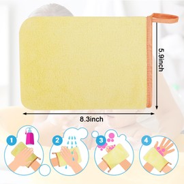 GRBAIN Microfaser Waschlappen Kinder Frottee Waschlappen Mikrofaser Waschlappen Gesicht Waschhandschuh Kinder Microfaser Handtücher Mikrofaser Handtuch Waschlappen Baby für Bad SPA 6 Stücke Bunt-D