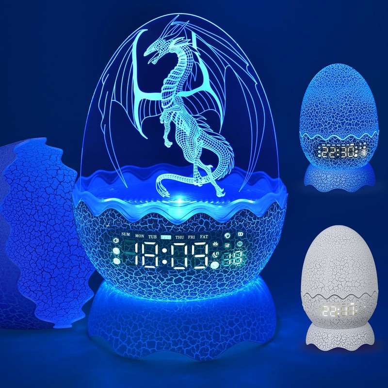 Unique Dragon Egg Digital Clock Ok to Wake Up Alarm