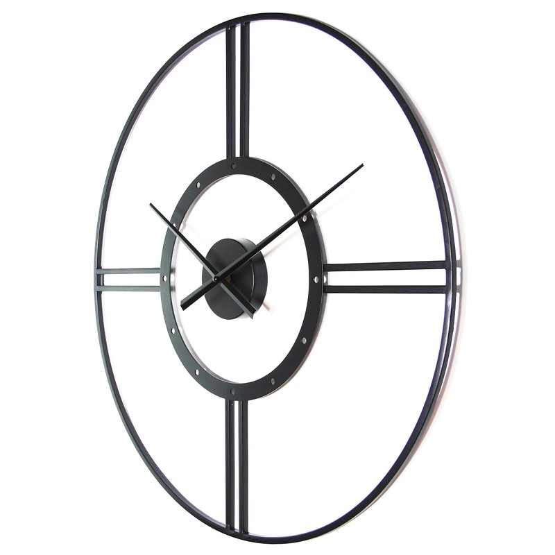 Infinity Instruments Large Metal Wall Clock 24 inch Astro Contemporary