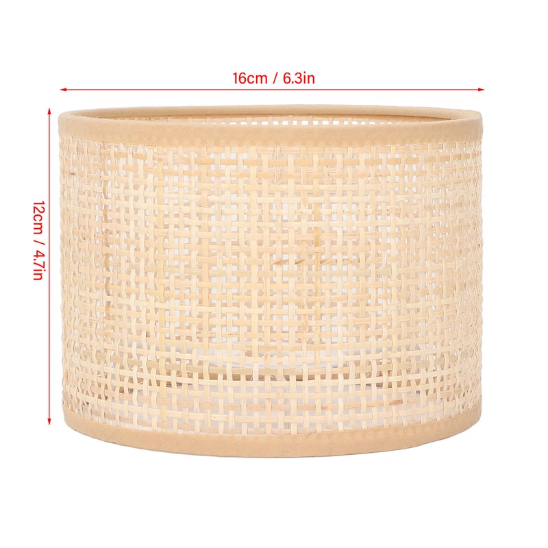 Rattan Lamp Shade Replacement Woven Basket Chandelier Vintage Hanging Table
