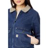 Carhartt Women's Relaxed Fit Denim Sherpa-Lined Jacket, Beech, Large