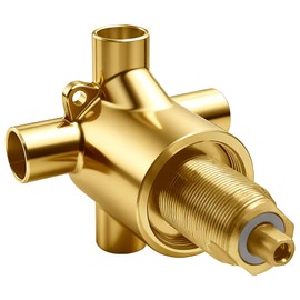 3-Function Shower Transfer Valve for Moen 3360 Commercial 3 Way Diverter Shower Valves Compatible with Moen Common Valve System, 1/2" CC Brass Construction for Tub Diverter