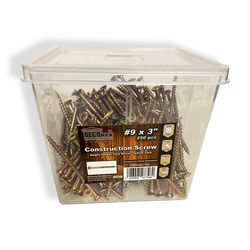 Decorex Hardware #9 x 3 Wood Construction Screws – Zinc