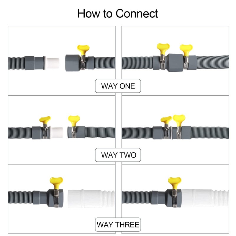 Manste Washer Drain Hose Extension,10FT, Washing Machine Drain Hose Extension，extra