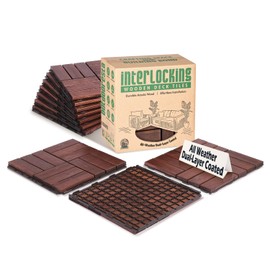 Patio Flooring Outdoor Waterproof - Balcony Flooring 12x12 - Pack of 10 Snap-Together Interlocking Patio Floor Tiles, Waterproof Outdoor Tiles for Pool, Patio Tiles Outdoor Interlocking All Weather