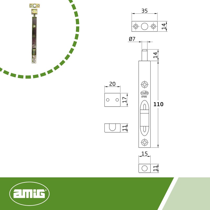 Amig - Set of 10 Overlap or Inlet Locks for