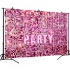 DULUDA 7x5 FT Glitter Pajama Party Backdrop Sparkling Pink Girls