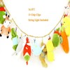 1Pc Cotton Stuffed Animal Storage Chain with 30pcs Metal Clips