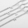 RWQIAN Letter Chain Men's Cuban Chain with Initials Rabbit Chain