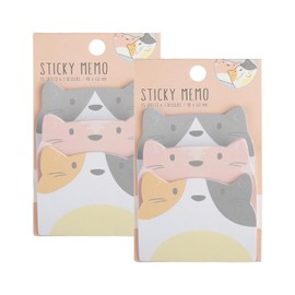 Tabanzhe Cute Sticky Notes Set – 90 Sheets Cartoon Animal Self-Stick Memo Pads, Kawaii Sticky Notes for School Office Students Gifts