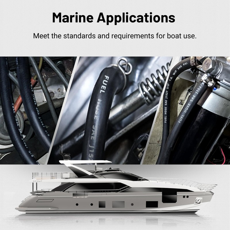 EVIL ENERGY 3/8 Marine Fuel Line Hose Type A1-15 Rubber