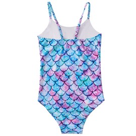 PythJooh Little Girls One-Piece Swimming Costumes Kids 3D Printed Beach Swimwear Bathing Suit for 4-12Years