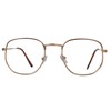 The One Who Knocks Clear Hexagonal Aviator Lens Glasses, Gold