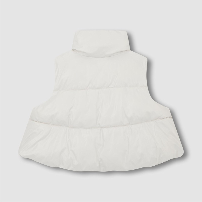 JAJU [JAJU/자주] 여 루즈핏 숏 푸퍼 베스트_아이보리 [JAJU] Women's Loose
