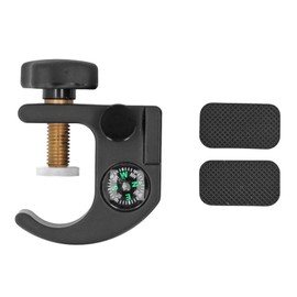 GPS RTK Pole Clamp Date Collector Adjustable Holder Aluminum Alloy Handlebar Clamp with Small Compass
