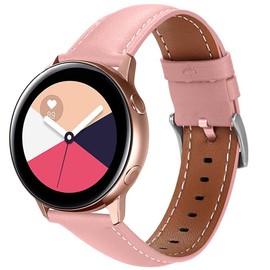 BYISYUE Leather Replacement Strap for Polar Ignite 2 / Ignite / Ignite 3, 20 mm Sports Bracelet Watch Strap for Polar Pacer/Unite (Pink)