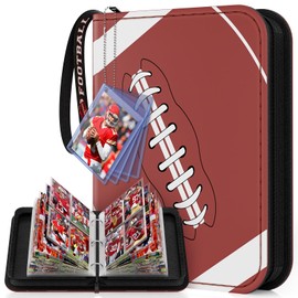 Mlikero 440 Pockets Football Card Binder, Sports Card Binder with Card Display Design, Premium Card Ablums with Sports Pattern Wristband Fit for Football Cards 2025