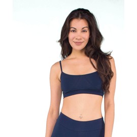 Soul Flower Women's Organic Bralette Bra (X-Large, Navy)