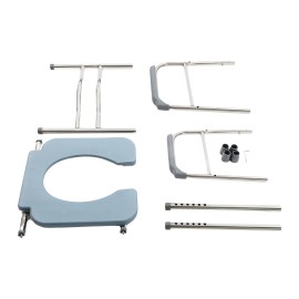 Unbranded 25.2-29.13in Raised Toilet Seat Riser w/ Arms For Elderly Handicap Bathroom USA