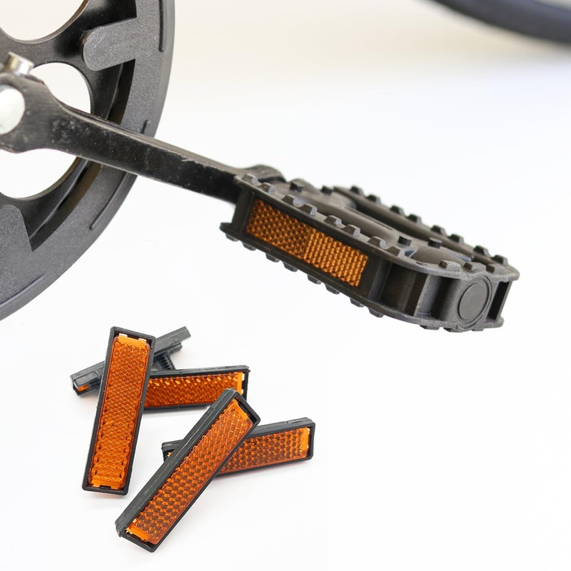 HUPCNF Pack of 16 Reflectors for Bicycle Pedals, Pedal Reflector,