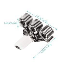 Hsthe Sea 10 Packs Triple Metal Pen Holder With Pocket Clip for Notebook and Clipboard with Spring Fits Almost All Pen Size