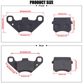 MWMNUN Disc Brake Pads Compatible with 50cc 70CC 90 cc 110 cc 125cc Taotao SunL JCL Coolster Kandi Supermach Tank Kandi Kinroad BV Powersports DongFang ATVs Go karts Quad 4 Wheeler 2 Pair