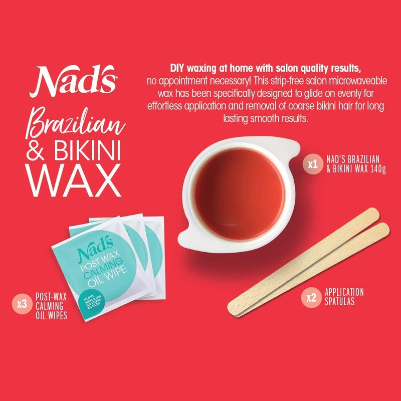 Nad's Brazilian & Bikini Wax, Red, 4.9 Ounce (Pack of