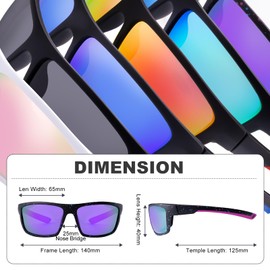 SKYWAY Polarized Sport Sunglasses for Women Men Wrap Around Baseball Softball Cycling Runing Glasses UV400 Protection,Black Sun Glasses