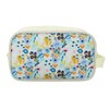 Bioworld Floral Print Dual Compartment Cream Toiletry Cosmetic Kit