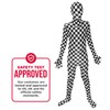 Morphsuits Black and White Check Kids Fancy Dress Costume -