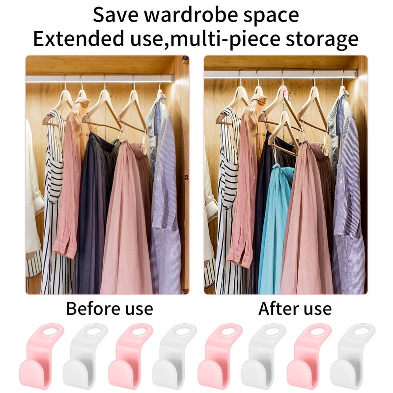 65 Pcs Clothes Hanger Connector Hooks, Space Saver Hangers, Space