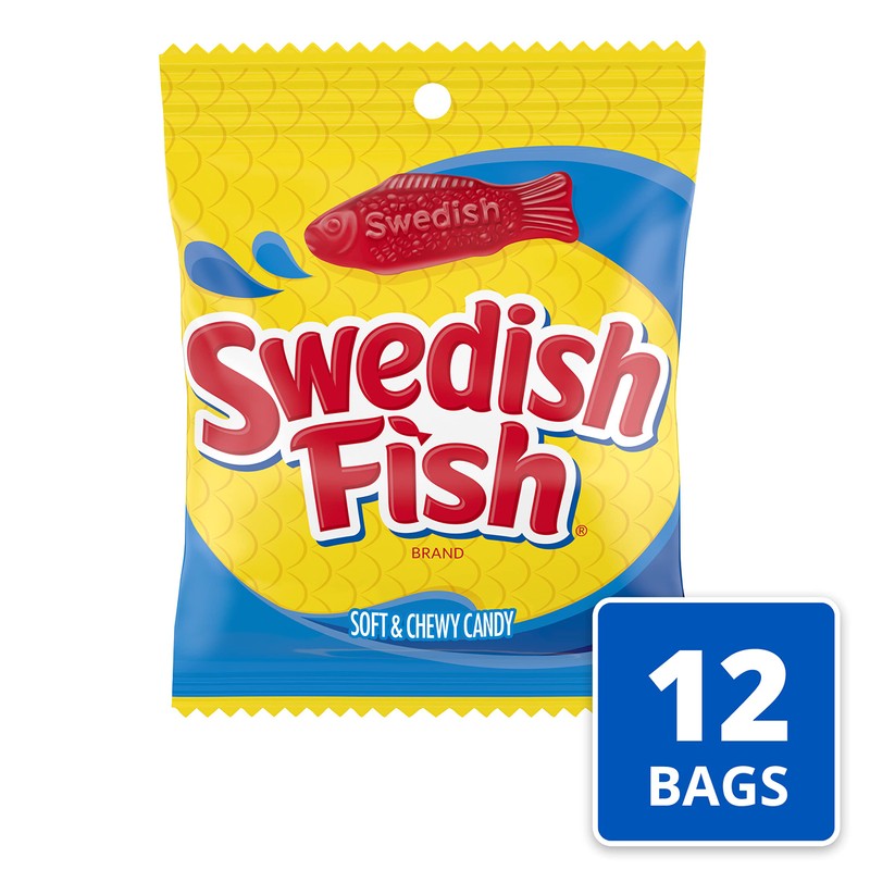 Swedish Fish Flavor Candy, Pack of 12