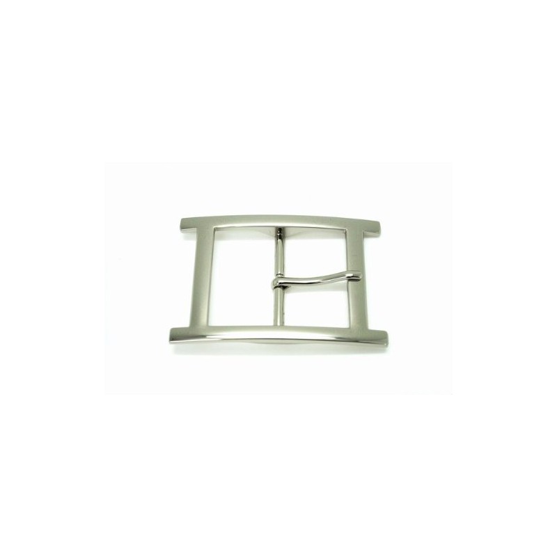 Bell Label Italian Buttero Silver H-Buckle Belt, Made in Japan,
