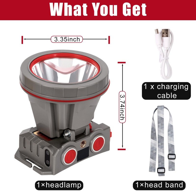 Super Bright Coon Hunting Headlamp, High Lumen LED Headlight with