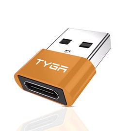 TYGA STORE USB Type C Female to USB Type A Male Adapter 2.0, Sync, Transfer, Charge, Plug & Play (1, Bronze)