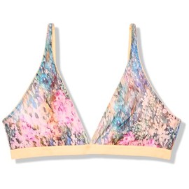 Parade Women's Silky Mesh Plunge Bralette, Waterlilies, X-Large