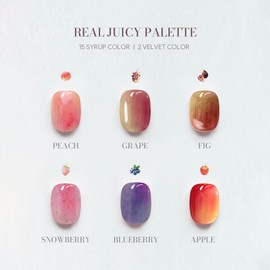 classic nail Nekogel Juicy Palette Fig Nail Fruit Syrup Gel + 30 Parts / 네코젤 쥬시팔레트 무화과네일 과일 시럽젤+파츠30개