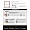 No Drill Cordless Roman Shades, Room Darkening, 28×48 in White