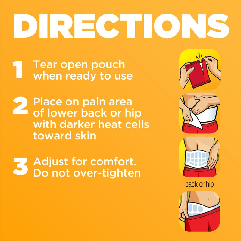 ThermaCare Advanced Back & Hip HeatWraps, Long-Lasting, Disposable Heat Therapy