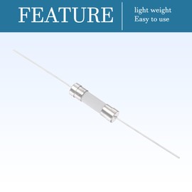 QUARKZMAN F5A 5A 250V 5 mm x 20 mm Quick Fuse x 10 Pieces Ceramic Quick Fuses with Connection Wire for Repair of Circuits, Silver Tone