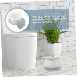 BIUDECO 1Set Elderly Covered Spittoon Portable Chamber Pot with Lid for Home and Hospital Durable Plastic Bed Pan for Adults and Easy to Clean Lightweight Design