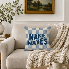 Coastal Ocean Decor,Coastal Room Decor,Ocean Throw Pillow Covers 18x18 for Girls Room Playroom Decor,Summer Toddler Pillow Case for Teen Girls Bedroom Couch Living Room Decor