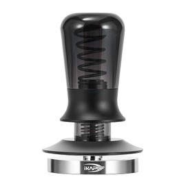 IKAPE 58.35mm Semi-Transparent Espresso Coffee Tamper, Premium Barista Coffee Tamper with Calibrated Spring Loaded, Threaded Stainless Steel Base Tamper for Espresso Machine(New Upgrade)